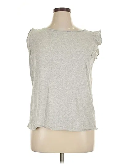 Pre-owned Ann Taylor Loft Sleeveless T-shirt In Gray