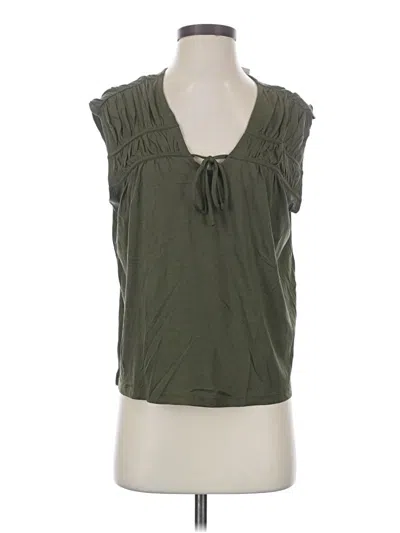 Ann Taylor Loft Sleeveless T-shirt In Green