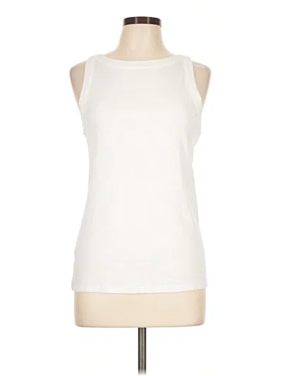 Ann Taylor Loft Sleeveless T-shirt In Ivory