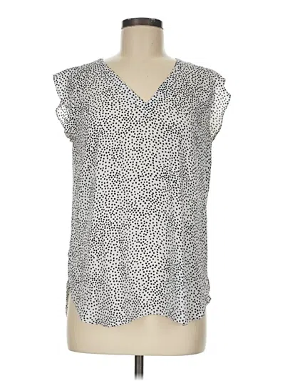 Pre-owned Ann Taylor Loft Sleeveless T-shirt In Silver