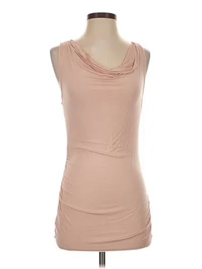Pre-owned Ann Taylor Loft Sleeveless T-shirt In Tan
