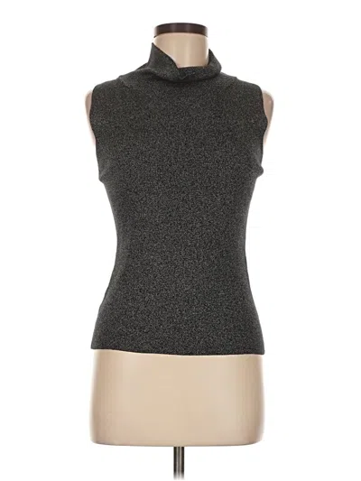 Pre-owned Ann Taylor Loft Sleeveless Turtleneck In Gray
