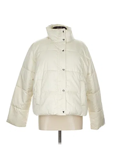 Pre-owned Ann Taylor Loft Snow Jacket In White