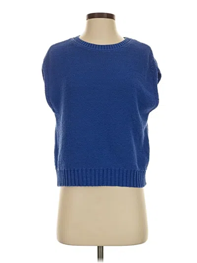 Pre-owned Ann Taylor Loft Sweater Vest In Blue