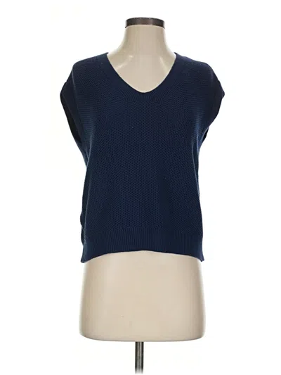 Pre-owned Ann Taylor Loft Sweater Vest In Blue