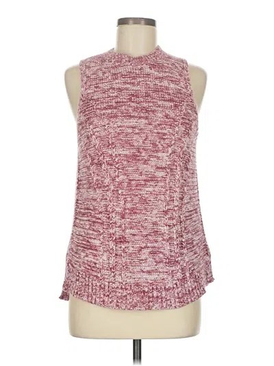 Pre-owned Ann Taylor Loft Sweater Vest In Burgundy
