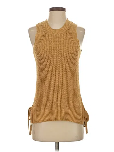 Pre-owned Ann Taylor Loft Sweater Vest In Gold