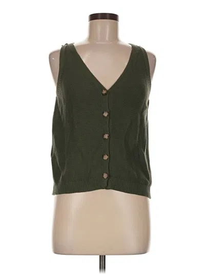 Pre-owned Ann Taylor Loft Sweater Vest In Green