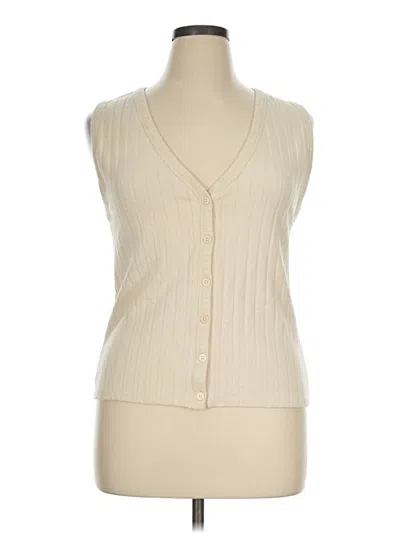 Pre-owned Ann Taylor Loft Sweater Vest In Ivory