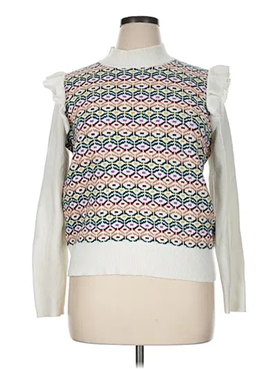 Pre-owned Ann Taylor Loft Sweater Vest In Ivory