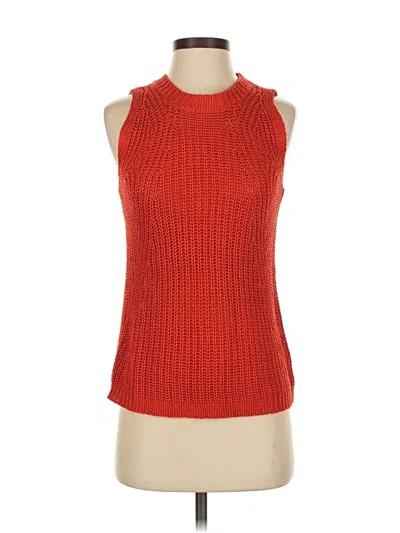 Pre-owned Ann Taylor Loft Sweater Vest In Orange