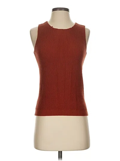 Pre-owned Ann Taylor Loft Sweater Vest In Orange