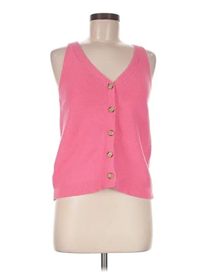 Pre-owned Ann Taylor Loft Sweater Vest In Pink