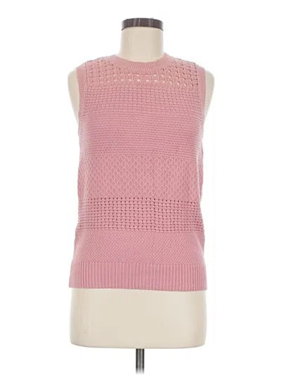 Pre-owned Ann Taylor Loft Sweater Vest In Pink
