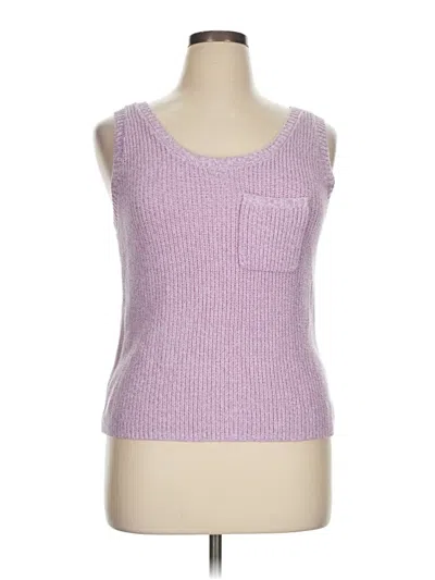 Pre-owned Ann Taylor Loft Sweater Vest In Purple