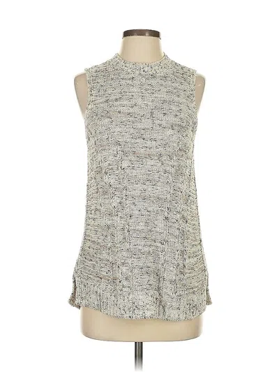Pre-owned Ann Taylor Loft Sweater Vest In Silver