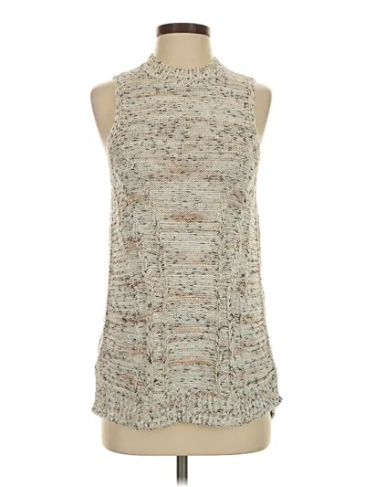 Pre-owned Ann Taylor Loft Sweater Vest In Silver