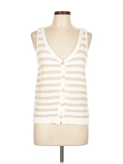 Pre-owned Ann Taylor Loft Sweater Vest In White