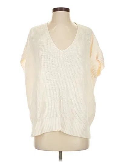 Pre-owned Ann Taylor Loft Sweater Vest In White