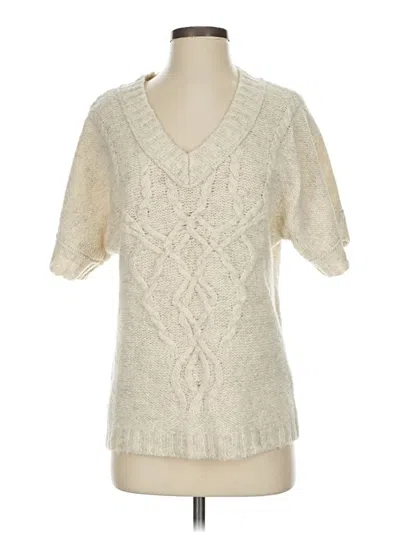 Pre-owned Ann Taylor Loft Sweater Vest In White