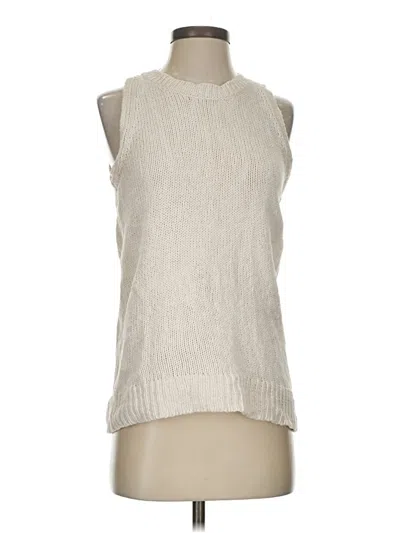 Pre-owned Ann Taylor Loft Sweater Vest In White