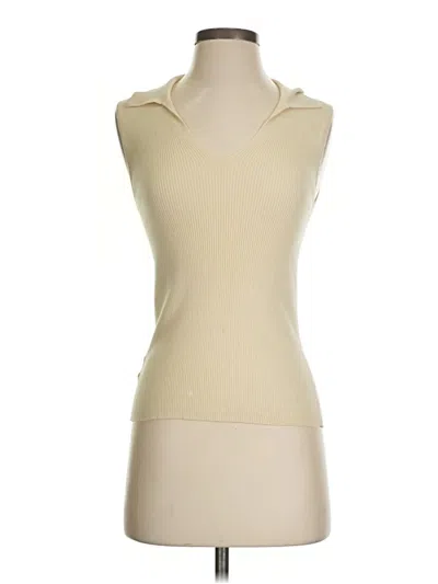 Pre-owned Ann Taylor Loft Sweater Vest In White