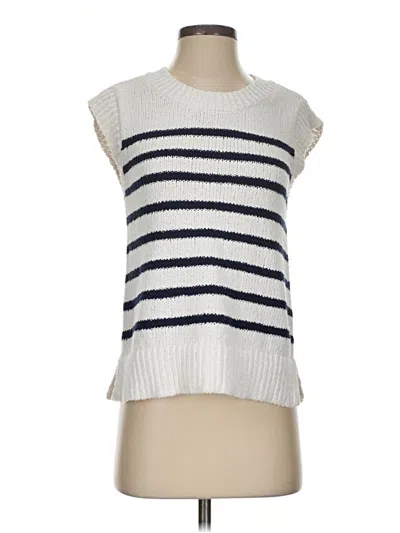 Pre-owned Ann Taylor Loft Sweater Vest In White