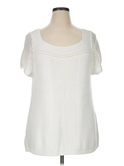 Pre-owned Ann Taylor Loft Sweater Vest In White