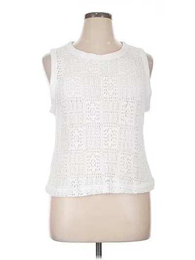 Pre-owned Ann Taylor Loft Sweater Vest In White