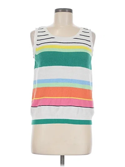 Pre-owned Ann Taylor Loft Sweater Vest In White