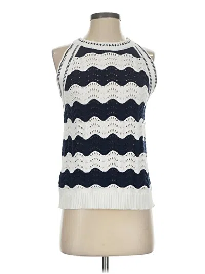 Pre-owned Ann Taylor Loft Sweater Vest In White