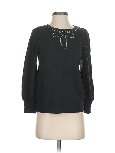 Pre-owned Ann Taylor Loft Sweatshirt In Black