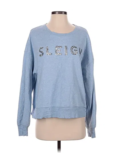 Pre-owned Ann Taylor Loft Sweatshirt In Blue