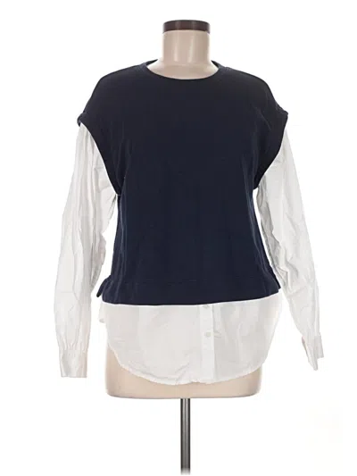 Pre-owned Ann Taylor Loft Sweatshirt In Blue