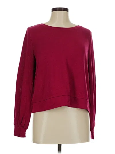 Pre-owned Ann Taylor Loft Sweatshirt In Burgundy