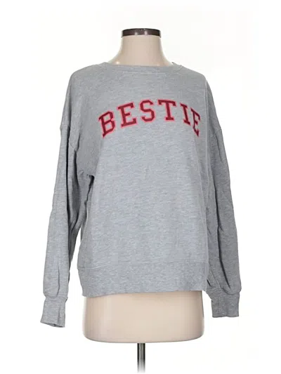 Pre-owned Ann Taylor Loft Sweatshirt In Gray