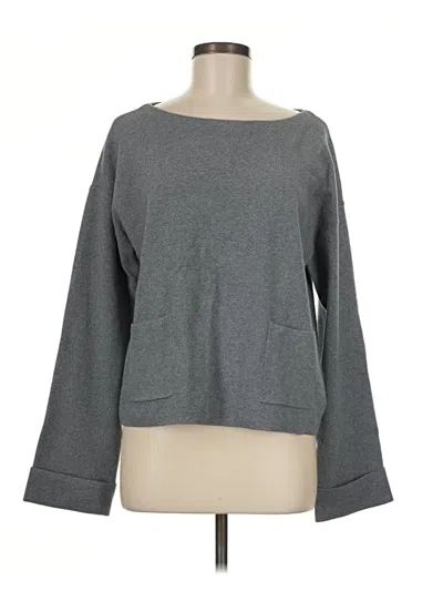 Pre-owned Ann Taylor Loft Sweatshirt In Gray