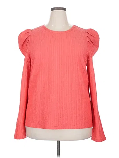 Pre-owned Ann Taylor Loft Sweatshirt In Pink