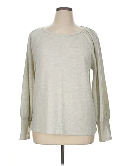 Pre-owned Ann Taylor Loft Sweatshirt In Silver