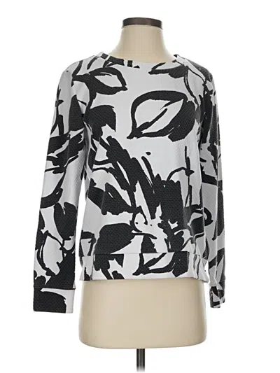 Pre-owned Ann Taylor Loft Sweatshirt In Silver