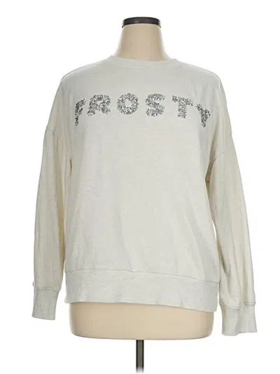 Pre-owned Ann Taylor Loft Sweatshirt In Silver