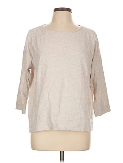 Pre-owned Ann Taylor Loft Sweatshirt In Tan