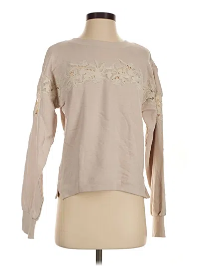 Ann Taylor Loft Sweatshirt In Tan