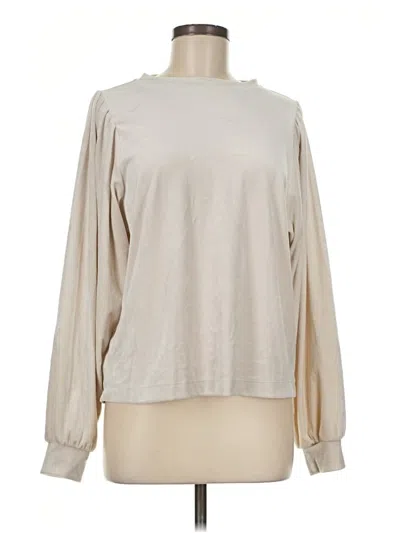 Pre-owned Ann Taylor Loft Sweatshirt In Tan