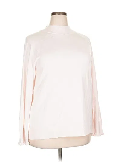 Pre-owned Ann Taylor Loft Sweatshirt In White