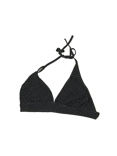 Pre-owned Ann Taylor Loft Swimsuit Top Black Polka Dots Pattern Swimwear