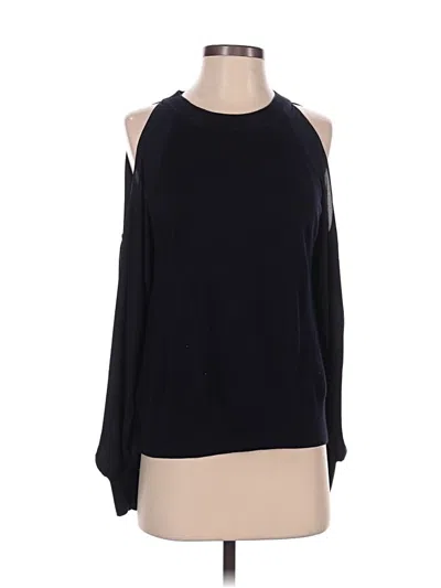 Pre-owned Ann Taylor Loft Tank Top Black Cold Shoulder Neckline Tops