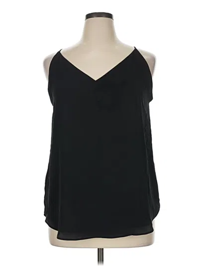 Pre-owned Ann Taylor Loft Tank Top Black Cold Shoulder Neckline Tops