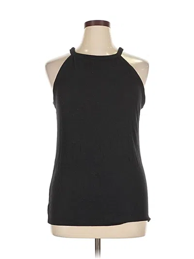 Pre-owned Ann Taylor Loft Tank Top Black Halter Neckline Tops