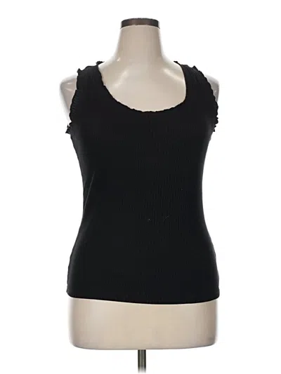 Pre-owned Ann Taylor Loft Tank Top Black Halter Neckline Tops